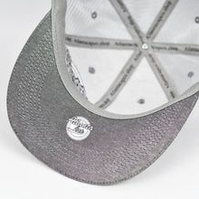Load image into Gallery viewer, Grey Chambray Slight Curve Snap-Back Trucker