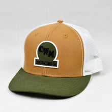 Load image into Gallery viewer, Carhartt & Olive Panama Canvas Slight-Curve Flat-Bill Snap-Back Trucker
