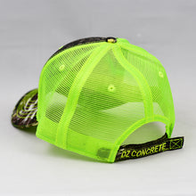 Load image into Gallery viewer, Mossy Oak & Fluorescent Yellow Semi-Pro Trucker