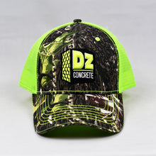Load image into Gallery viewer, Mossy Oak & Fluorescent Yellow Semi-Pro Trucker