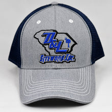 Load image into Gallery viewer, Heather Grey & Navy Semi-Pro Trucker
