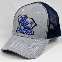 Load image into Gallery viewer, Heather Grey & Navy Semi-Pro Trucker