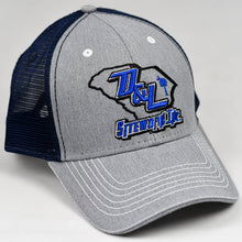 Load image into Gallery viewer, Heather Grey & Navy Semi-Pro Trucker