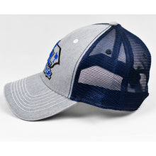 Load image into Gallery viewer, Heather Grey & Navy Semi-Pro Trucker