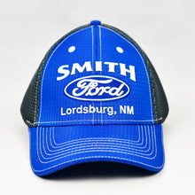 Load image into Gallery viewer, Royal Blue Rip-Stop & Charcoal Air-Mesh Semi-Pro Flex-Fit Trucker
