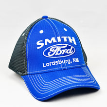 Load image into Gallery viewer, Royal Blue Rip-Stop & Charcoal Air-Mesh Semi-Pro Flex-Fit Trucker