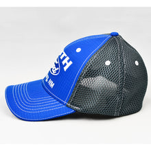 Load image into Gallery viewer, Royal Blue Rip-Stop & Charcoal Air-Mesh Semi-Pro Flex-Fit Trucker