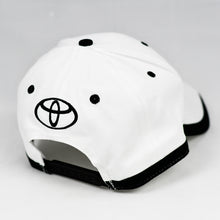 Load image into Gallery viewer, Racing Design 2 White Chino Twill w/ Black Trims Semi-Pro Snap-Back Cap
