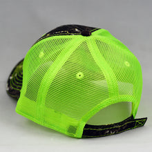 Load image into Gallery viewer, Mossy Oak & Fluorescent Yellow Semi-Pro Trucker