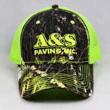 Load image into Gallery viewer, Mossy Oak & Fluorescent Yellow Semi-Pro Trucker