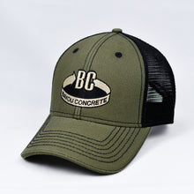 Load image into Gallery viewer, Olive Canvas & Black Semi-Pro Trucker