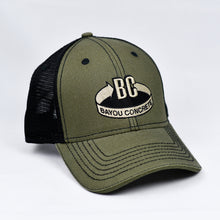 Load image into Gallery viewer, Olive Canvas & Black Semi-Pro Trucker