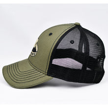 Load image into Gallery viewer, Olive Canvas & Black Semi-Pro Trucker