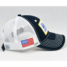 Load image into Gallery viewer, Navy Canvas & White Semi-Pro Trucker