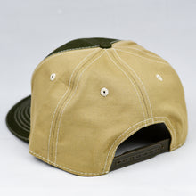 Load image into Gallery viewer, Olive & Tan Panama Canvas Slight-Curve Flat-Bill Snap-Back