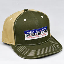 Load image into Gallery viewer, Olive & Tan Panama Canvas Slight-Curve Flat-Bill Snap-Back