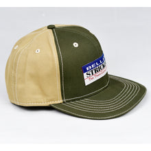 Load image into Gallery viewer, Olive & Tan Panama Canvas Slight-Curve Flat-Bill Snap-Back