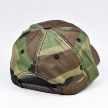 Load image into Gallery viewer, Suede Brown & Army Green Camo Snap-Back