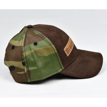 Load image into Gallery viewer, Suede Brown & Army Green Camo Snap-Back