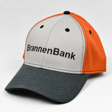 Load image into Gallery viewer, Grey Chino & Orange Micro-Mesh Snap-Back