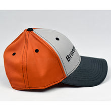 Load image into Gallery viewer, Grey Chino & Orange Micro-Mesh Snap-Back