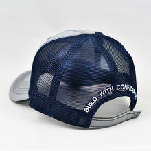 Load image into Gallery viewer, Heather Grey & Navy Semi-Pro Trucker