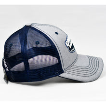 Load image into Gallery viewer, Heather Grey & Navy Semi-Pro Trucker