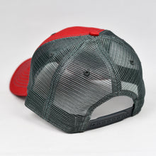 Load image into Gallery viewer, Red & Charcoal Trucker Snap-Back