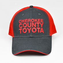 Load image into Gallery viewer, Charcoal Twill & Red Semi-Pro Snap-Back Trucker