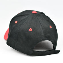 Load image into Gallery viewer, Black & Red Chino Twill Semi-Pro Cap