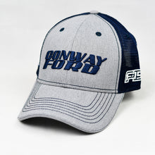 Load image into Gallery viewer, Heather Grey & Navy Semi-Pro Trucker