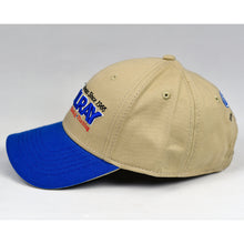 Load image into Gallery viewer, Khaki & Royal Blue Chino Twill Clasp-Back Semi-Pro Cap