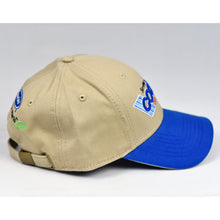 Load image into Gallery viewer, Khaki & Royal Blue Chino Twill Clasp-Back Semi-Pro Cap