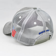 Load image into Gallery viewer, Grey Chambray Semi-Pro Snap-Back Trucker