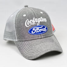 Load image into Gallery viewer, Grey Chambray Semi-Pro Snap-Back Trucker