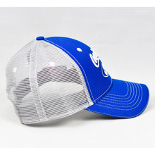 Load image into Gallery viewer, Royal Blue Rip-Stop & Grey Semi-Pro Snap-Back Trucker