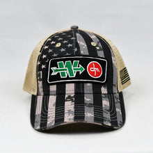 Load image into Gallery viewer, US Flag Desert Digi-Camo & Khaki Semi-Pro Trucker