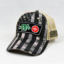 Load image into Gallery viewer, US Flag Desert Digi-Camo & Khaki Semi-Pro Trucker