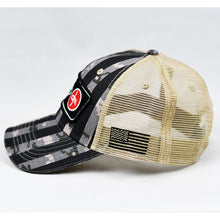 Load image into Gallery viewer, US Flag Desert Digi-Camo & Khaki Semi-Pro Trucker