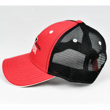 Load image into Gallery viewer, Red Rip-Stop & Black Semi-Pro Snap-Back Trucker