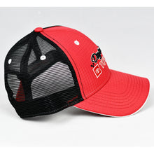 Load image into Gallery viewer, Red Rip-Stop & Black Semi-Pro Snap-Back Trucker