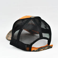 Load image into Gallery viewer, Orange Blaze Camo & Black Semi-Pro Trucker