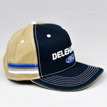 Load image into Gallery viewer, Navy & Khaki Panama Canvas Slight-Curve Flat-Bill Snap-Back