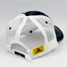 Load image into Gallery viewer, Navy Chino & White Dad-Cap Trucker