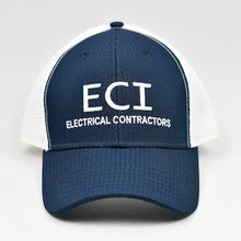 Load image into Gallery viewer, Navy Rip-Stop & White Air-Mesh Semi-Pro Snap-Back Trucker