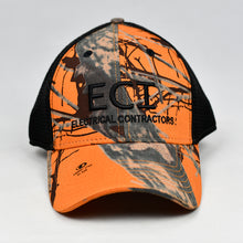 Load image into Gallery viewer, Orange Blaze Camo & Black Air-Mesh Semi-Pro Trucker