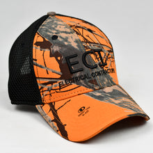 Load image into Gallery viewer, Orange Blaze Camo & Black Air-Mesh Semi-Pro Trucker