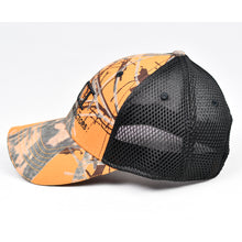 Load image into Gallery viewer, Orange Blaze Camo & Black Air-Mesh Semi-Pro Trucker