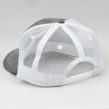 Load image into Gallery viewer, Grey Chambray Slight-Curve Flat-Bill Snap-Back Trucker