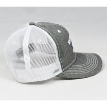 Load image into Gallery viewer, Grey Chambray Slight-Curve Flat-Bill Snap-Back Trucker